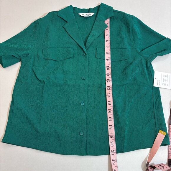 Athleta Echo Top NEW with tags Size XXS Textured Green - Picture 13 of 13